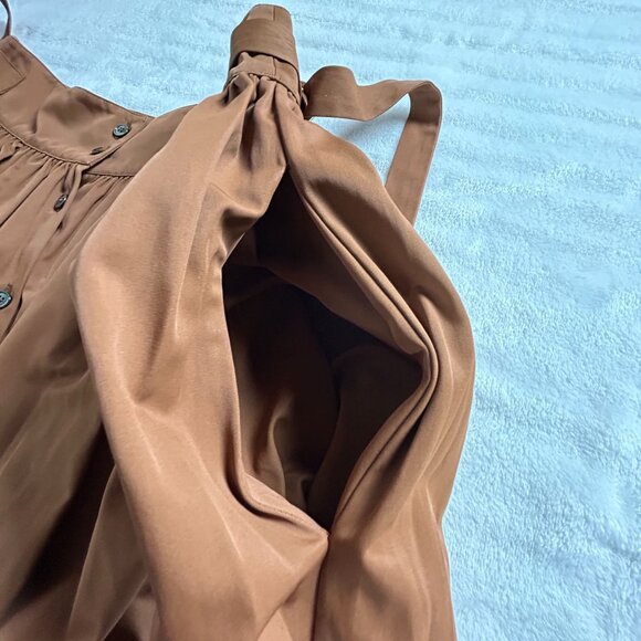 Jil Sander Womens Two-Tone Button-Front Skirt Size 36 Brown Black Italy Made - Picture 8 of 9